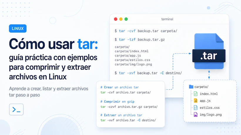 Cómo usar tar para comprimir y descomprimir archivos
